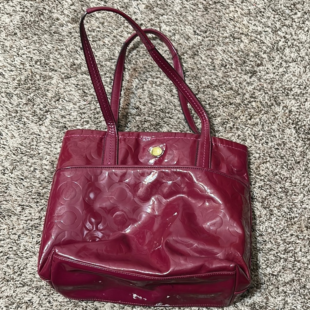 Elegant Burgundy Tote Bag